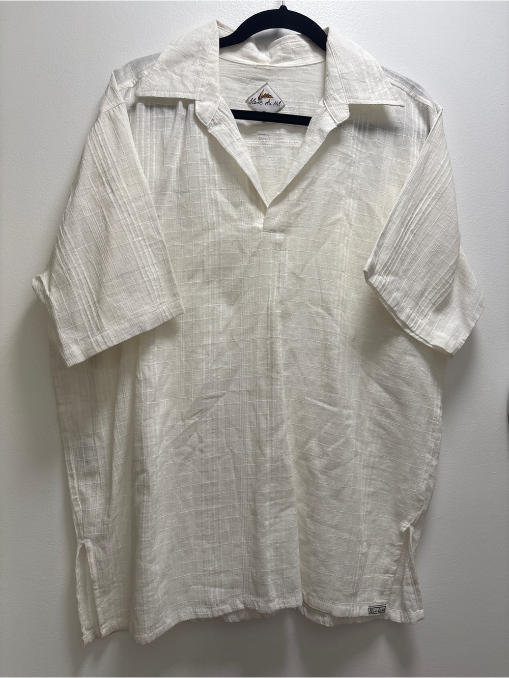 Men's White Short Sleeve 100% Cotton Shirt - Coastal Fisherman Minimalism Quiet